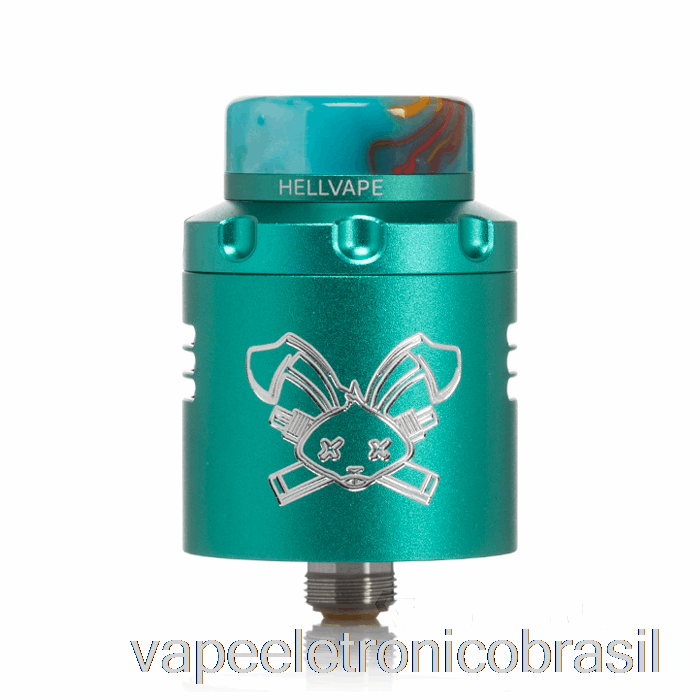 Vape Recarregável Hellvape Dead Rabbit V3 24mm Rda Turquesa